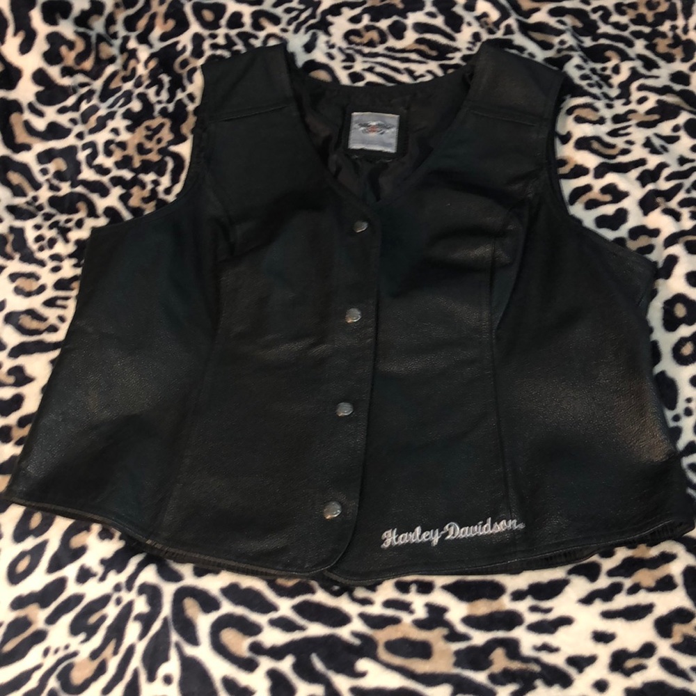 Harley-Davidson 🧡 Leather Vest 🖤